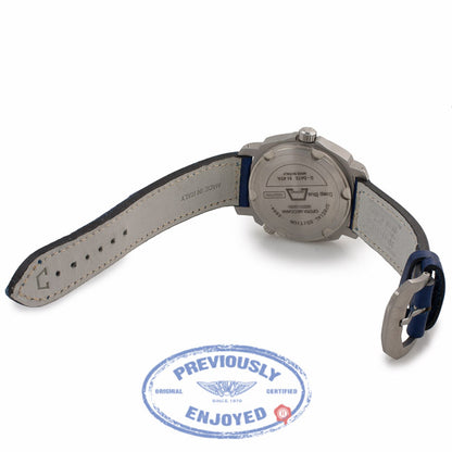 Anonimo D Date Deep Blue Automatic 42MM Blue Dial Blue Strap ANONIMO J8VTEF - Beverly Hills Watch Company Watch Store