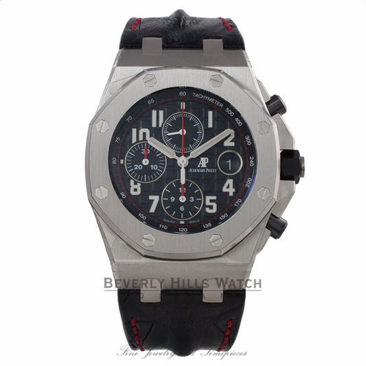 Audemars Royal Oak Offshore Chronograph 42MM Black Dial Black Alligator Strap 26470ST.OO.A101CR.01 9CWF72