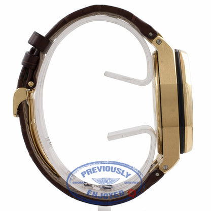 Audemars Piguet Royal Oak Offshore L.E. Arnold Shwar. 18k Yellow Gold Brown Dial Brown Alligator Strap 26007BA.OO.D088CR K7DE0H - Beverly Hills Watch Company Watch Store