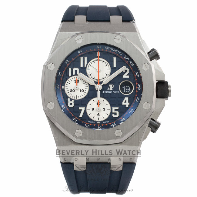 Audemars Piguet Royal Oak Offshore Chronograph 42MM Navy 26470ST.OO.A027CA.01 JVWX37 - Beverly Hills Watch Store