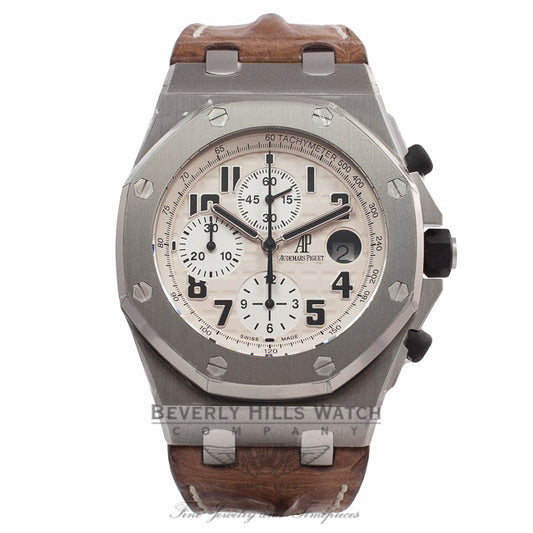 Audemars Piguet Offshore Safari Watch 44MM Automatic Brown Strap 26170ST.OO.D091CR.01 KJCXYM - Beverly Hills Watch Company Watch Store