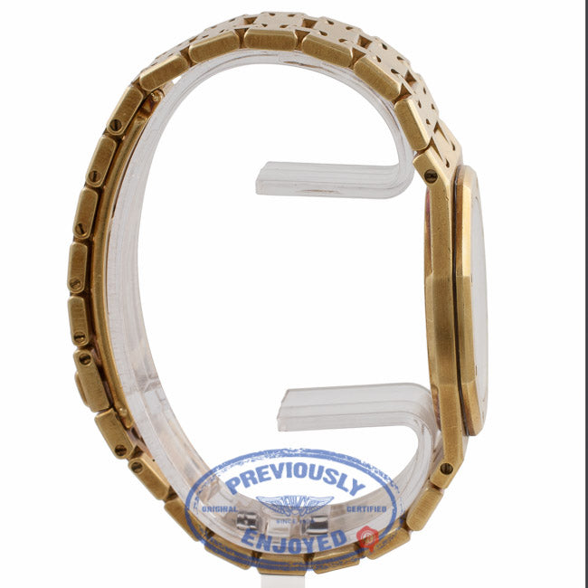 Audemars Piguet Royal Oak Ladies 18k Yellow Gold Champagne Diamond Dial ENEKER - Beverly Hills Watch Company Watch Store