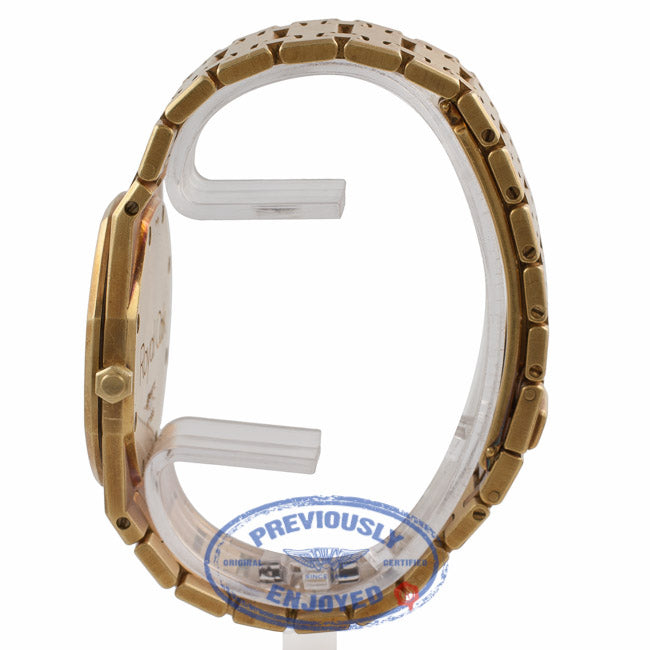 Audemars Piguet Royal Oak Ladies 18k Yellow Gold Champagne Diamond Dial ENEKER - Beverly Hills Watch Company Watch Store