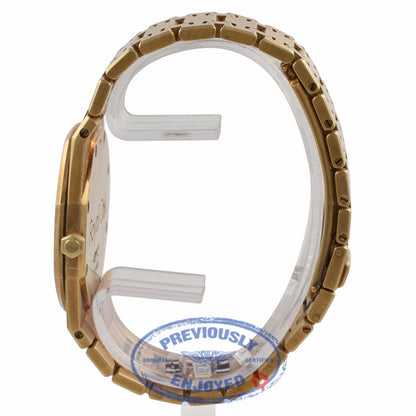 Audemars Piguet Royal Oak Ladies 18k Yellow Gold Champagne Diamond Dial ENEKER - Beverly Hills Watch Company Watch Store