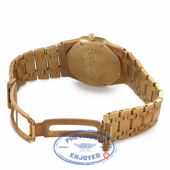 Audemars Piguet Royal Oak Ladies 18k Yellow Gold Champagne Diamond Dial ENEKER - Beverly Hills Watch Company Watch Store