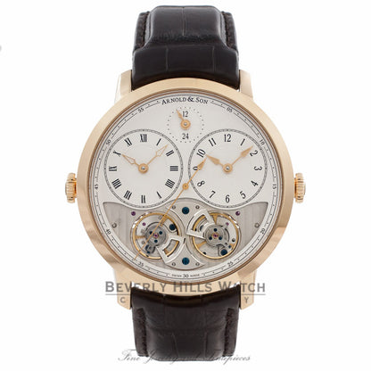 Arnold & Son DBG Equation GMT 44 MM Rose Gold 1DGAP.W01A.C120P 8UFJFV - Beverly Hills Watch Store