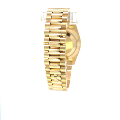 Rolex Day-Date 40mm Yellow Gold President Diamond Paved 228348RBR - Beverly Hills Watch Company