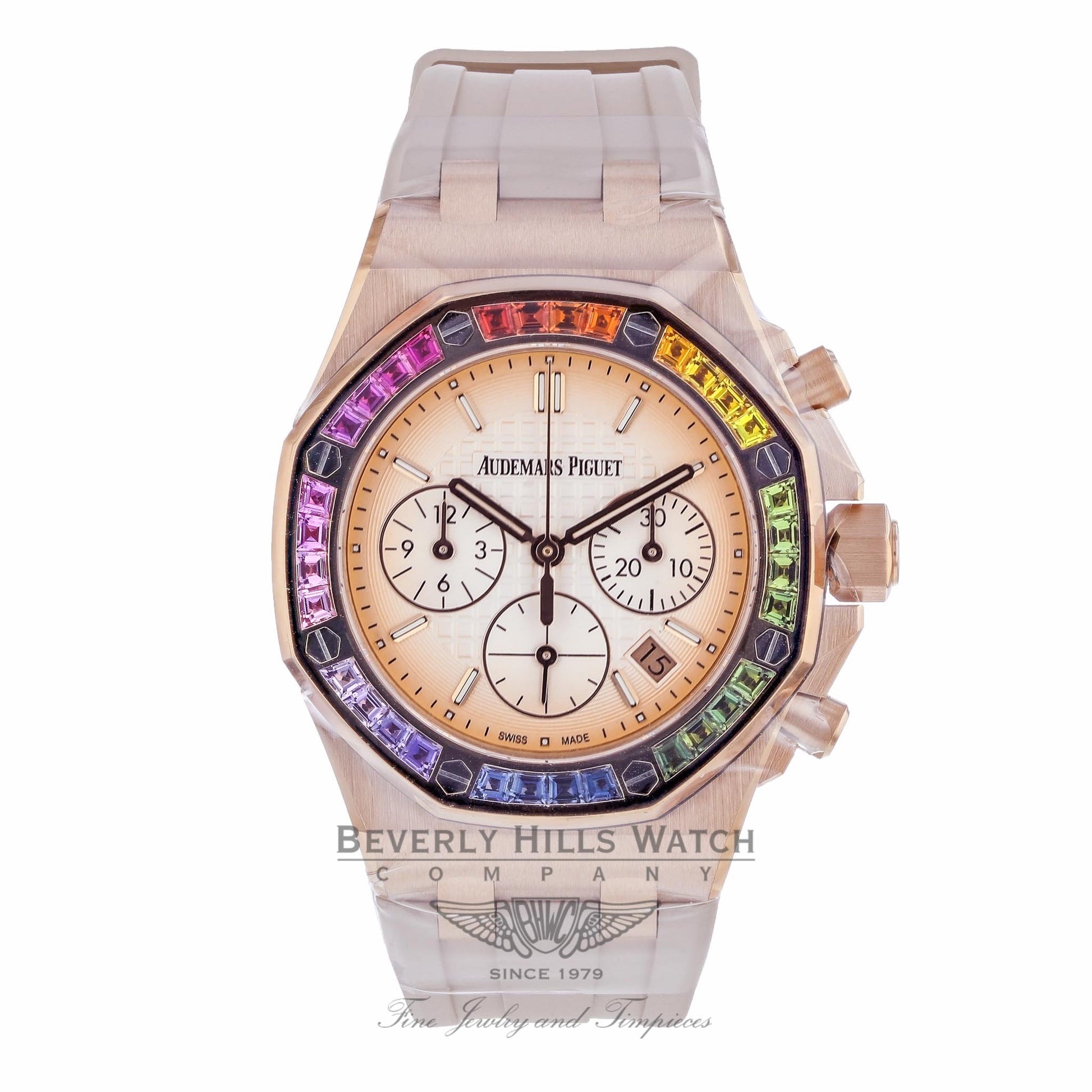 Audemars Piguet Royal Oak Offshore 37mm Rose Gold Rainbow 26236OR.YY.D085CA.01 TJEDKJ - Beverly Hills Watch Company