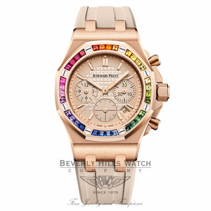 Audemars Piguet Royal Oak Offshore 37mm Rose Gold Rainbow 26236OR.YY.D085CA.01 TJEDKJ - Beverly Hills Watch Company
