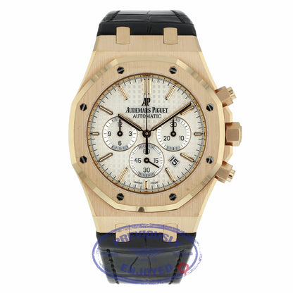 Audemars Piguet Royal Oak Chronograph 41MM 18k Rose Gold Silver Dial 26320OR.OO.D088CR.01 08JJ5A - Beverly Hills Watch Company