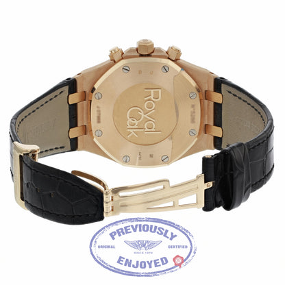 Audemars Piguet Royal Oak Chronograph 41MM 18k Rose Gold Silver Dial 26320OR.OO.D088CR.01 08JJ5A - Beverly Hills Watch Company