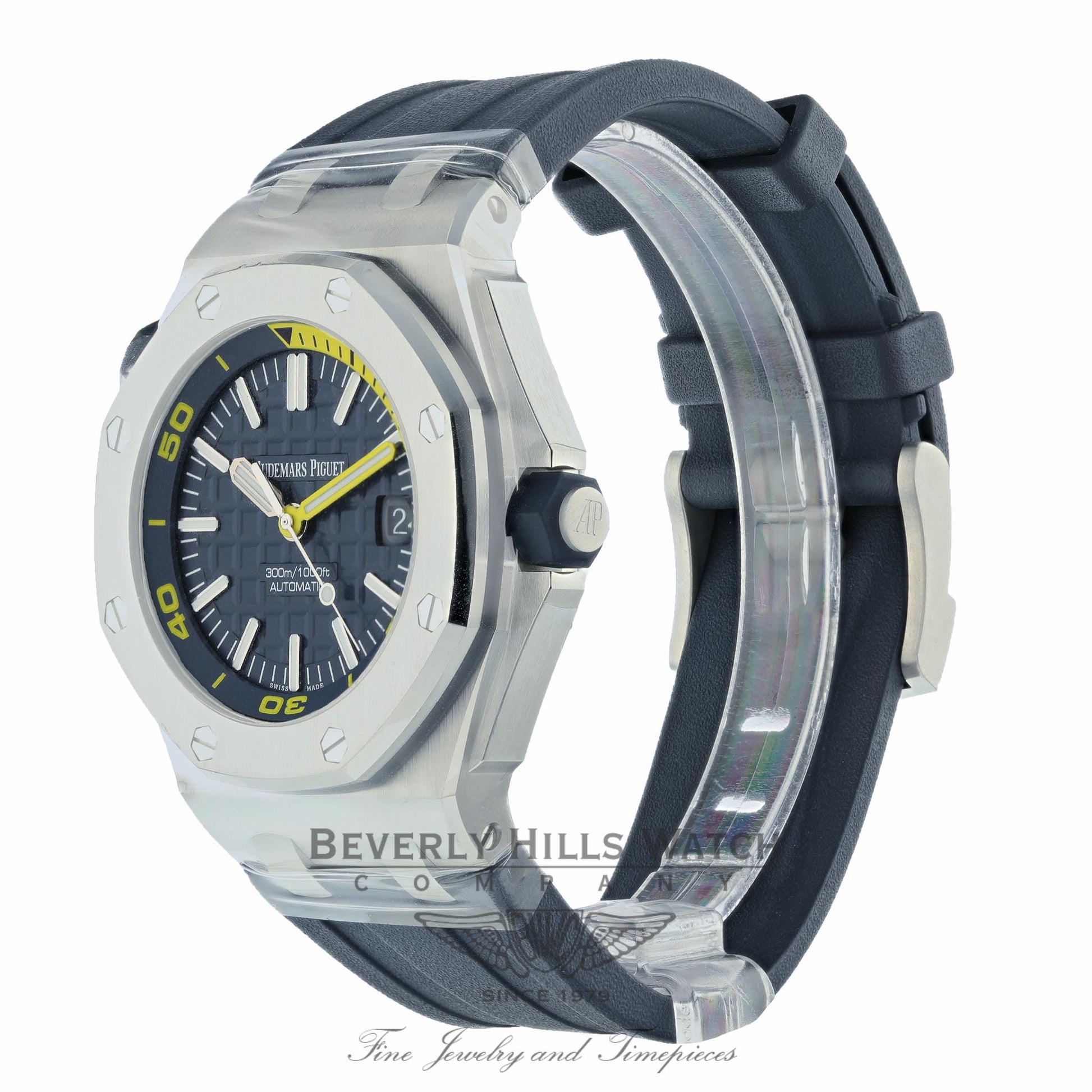 Audemars Piguet 42mm Royal Oak Offshore Diver Blue Dial 15710ST.OO.A027CA.01 7H8Q3Q - Beverly Hills Watch