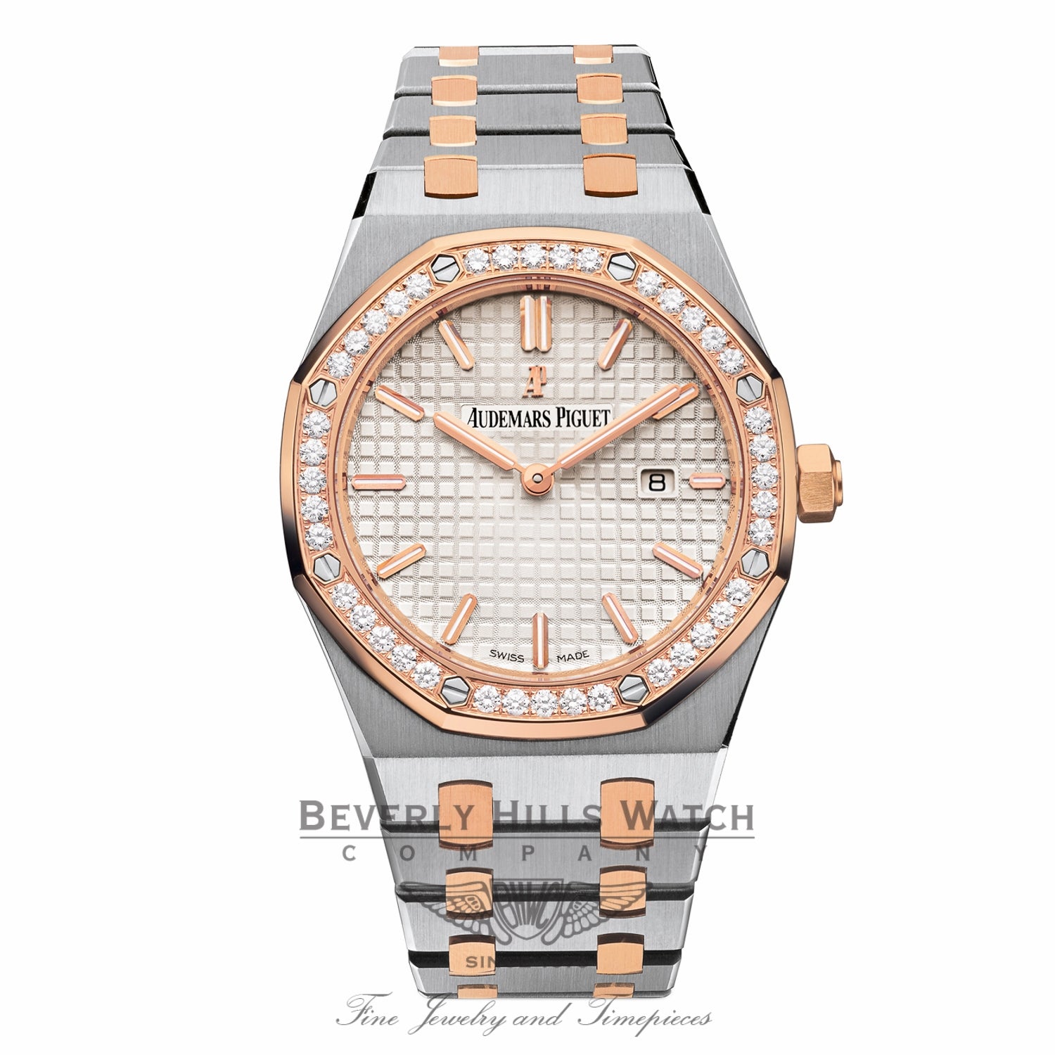 Audemars Piguet Royal Oak 33mm 18k Rose Gold Silver Dial 67651SR.ZZ.1261SR.01 RJYV6X - Beverly Hills Watch
