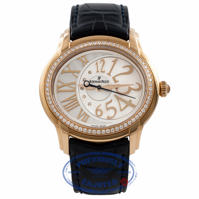 Audermars Piguet Millernary 18k Rose Gold Mother of Pearl Dial 39MM 77301OR.ZZ.D015CR.01 Q5BZCR - Beverly Hills Watch Company Watch Store