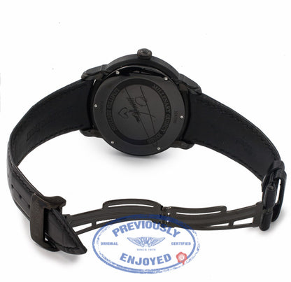 Audemars Piguet Milenary Quincy Jones 45MM Black Dial Stainless Steel Alligator Strap 15161SN.OO.D002CR.01 Z14QJF - Beverly Hills Watch Store