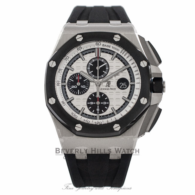 Audemars Piguet Royal Oak Offshore Chronograph 44mm Stainless Steel Case Ceramic Bezel 26400SO.OO.A002CA.01 9Y5XWQ - Beverly Hills Watch Company Watch Store