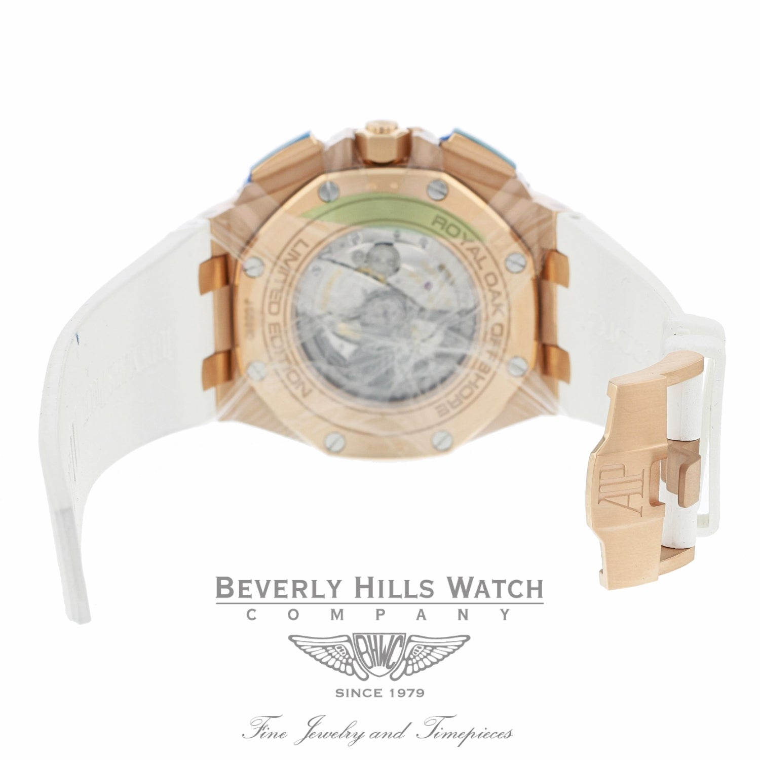 Audemars Piguet Offshore 44mm Rose Gold White Dial White Rubber Strap Summer Edition 26408OR.OO.A010CA.01 1L7312 - Beverly Hills Watch