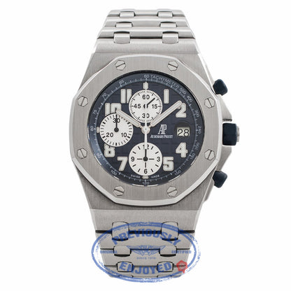 Audemars Piguet Royal Oak Offshore Blue Dial Stainless Steel Chronograph 25721ST.OO.1000ST.09.A CB4FET - Beverly Hills Watch Company Watch Store