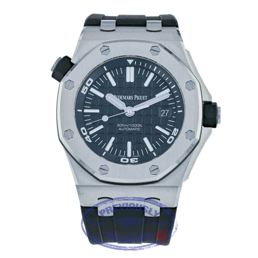 Audemars Piguet 42mm Royal Oak Offshore Diver Black Dial 15710ST.OO.A002CA.01 5P8Z8C - Beverly Hills Watch Company