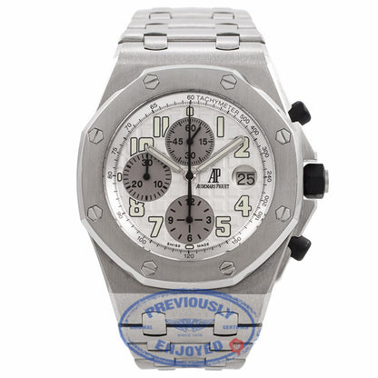 Audemars Piguet Royal Oak Offshore Stainless Steel Bracelet Silver Dial Chronograph Watch 26020ST.OO.D001IN.02.A FUT5DX - Beverly Hills Watch Company Watch Store