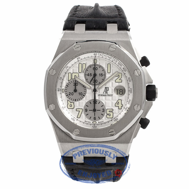 Audemars Piguet Offshore Stainless Steel White Dial Themes 25940SK.OO.D002CA.01.A 5EYEB2 - Beverly Hills Watch Company Watch Store