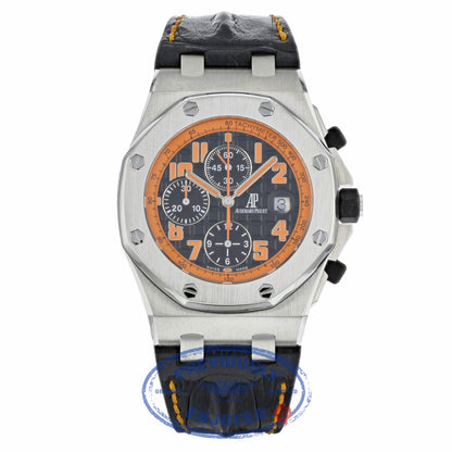 Audemars Piguet Royal Oak Offshore Chronograph Volcano 42MM Stainless Steel Black Dial Alligator Strap 26170ST.OO.D101CR.01 JYH743 - Beverly Hills Watch Company