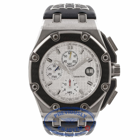 Audemars Piguet Pablo Montoya Royal Oak Offshore 44 MM Titanium Chronograph 26030IO.OO.D001IN.01 UHQRUL - Beverly Hills Watch Store