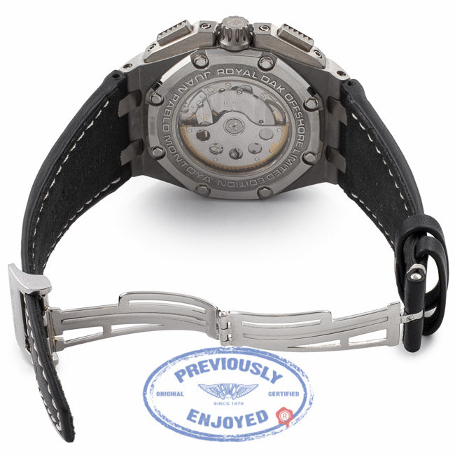 Audemars Piguet Pablo Montoya Royal Oak Offshore 44 MM Titanium Chronograph 26030IO.OO.D001IN.01 UHQRUL - Beverly Hills Watch Store