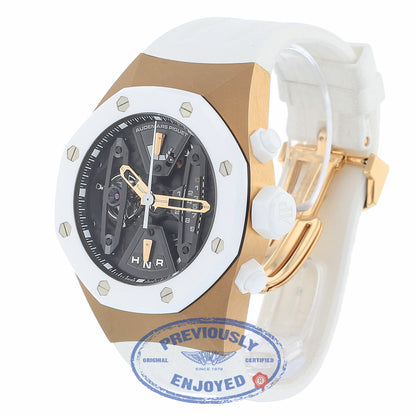 Audemars Piguet Royal Oak Concept Tourbillon Rose Gold and Ceramic Chronograph 26223RO.OO.D010CA.01 PKKEZM - Beverly Hills Watch