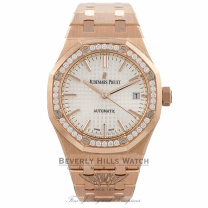 Audemars Piguet Royal Oak 37MM 18k Rose Gold Diamond Bezel 15451OR.ZZ.1256OR.01 2KCQMM - Beverly Hills Watch Company