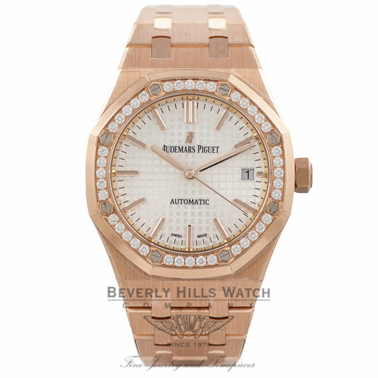 Audemars Piguet Royal Oak 37MM 18k Rose Gold Diamond Bezel 15451OR.ZZ.1256OR.01 2KCQMM - Beverly Hills Watch Company