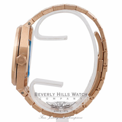 Audemars Piguet Royal Oak 37MM 18k Rose Gold Diamond Bezel 15451OR.ZZ.1256OR.01 M1C5UX - Beverly Hills Watch Company