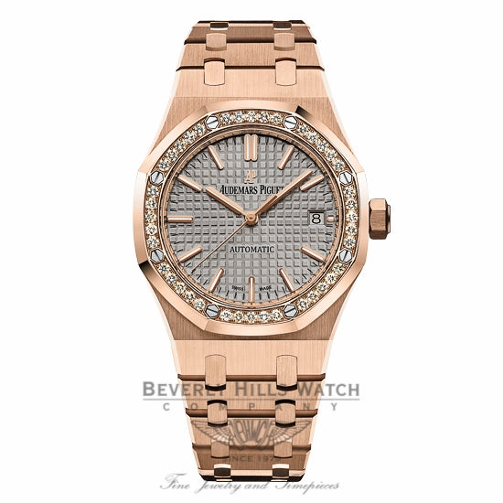 Audemars Piguet 37mm Royal Oak Automatic Ladies Diamond 15451OR.ZZ.1256OR.02 ZLRDE6 - Beverly Hills Watch