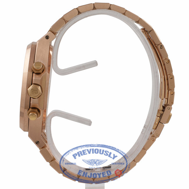 Audemars Piguet Royal Oak 39MM Chronograph Slate Dial Rose Gold Bracelet 25960OR.1185OR.03 3YF9CA - Beverly Hills Watch Company Watch Store