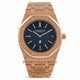Audemars Piguet Royal Oak 39MM, Ultra Thin Rose Gold Blue Dial 15202OR.OO.1240OR.01 NDRAD3 - Beverly Hills Watch Store