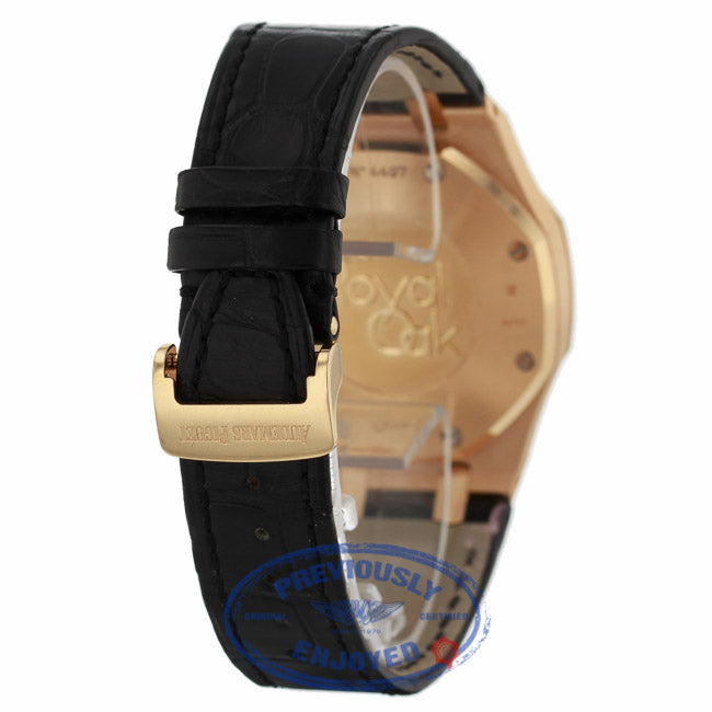 Audemars Piguet Royal Oak Chronograph 41MM Rose Gold Black Dial Black Alligator Strap 26320OR.OO.D002CR.01 23U77M - Beverly Hills Watch Company