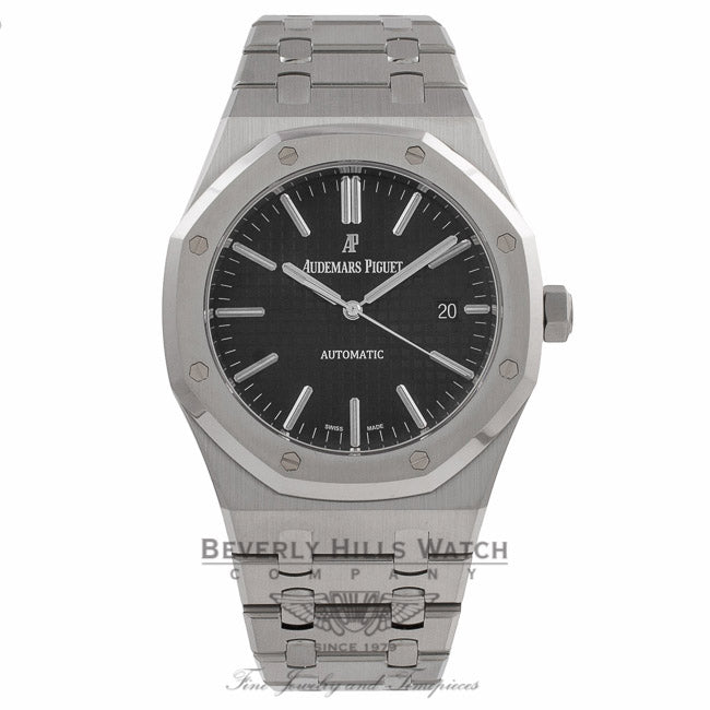 Audemars Piguet Royal Oak 41MM Stainless Steel Black Dial 15400ST.OO.1220ST.01 CFVR1R - Beverly Hills Watch Company