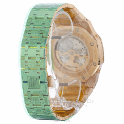 Audemars Piguet Royal Oak Perpetual Calendar Blue Dial Automatic Men's 18 Carat Rose Gold 26574OR.1220OR.02 375QDF - Beverly Hills Watch