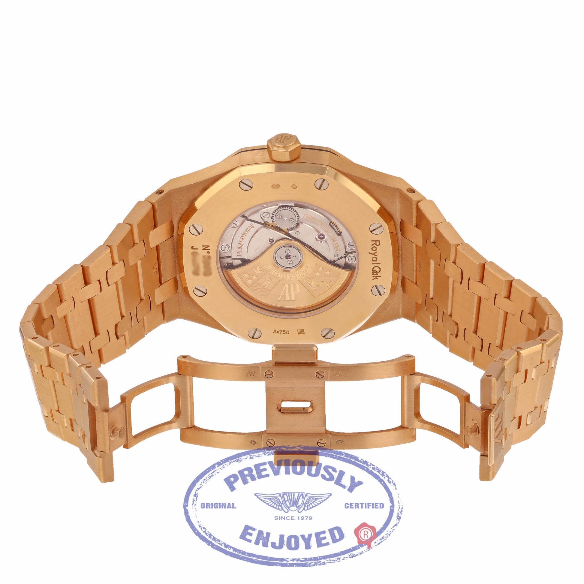 Audemars Piguet Royal Oak 41MM Rose Gold Black Dial 15400OR.OO.1220OR.01 N072WW - Beverly Hills Watch Company