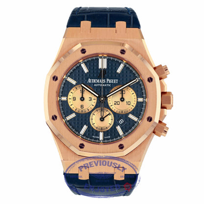 Audemars Piguet 41mm Royal Chronograph Oak Rose Gold Blue dial 26331OR.OO.D315CR.01 4JQJ61