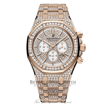 Audemars Piguet 41mm Royal Oak Rose Gold Diamonds 26322OR.ZZ.1222OR.01 L4805F - Beverly Hills Watch