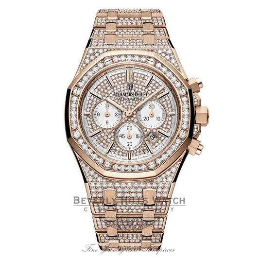 Audemars Piguet 41mm Royal Oak Rose Gold Diamonds 26322OR.ZZ.1222OR.01 L4805F - Beverly Hills Watch