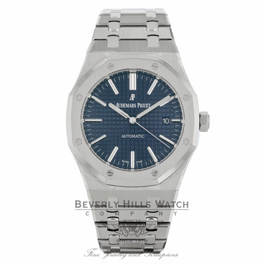 Audemars Piguet Royal Oak 41MM Stainless Steel Blue Dial on Bracelet 15400ST.OO.1220ST.03 HUHAF7 - Beverly Hills Watch Company