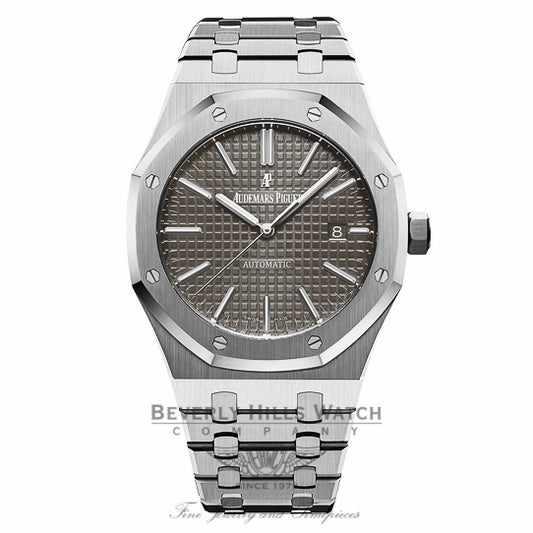 Audemars Piguet 41mm Royal Oak Automatic Stainless Steel Grey Dial 15400ST.OO.1220ST.04 DUCXUQ - Beverly Hills Watch