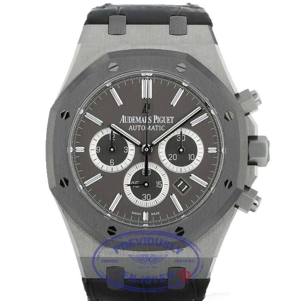 Audemars Piguet Royal Oak Leo Messi 41mm Stainless Steel Case Tantalum Bezel 26325TS.OO.D005CR.01 CUNKL3 - Beverly Hills Watch Company Watch Store