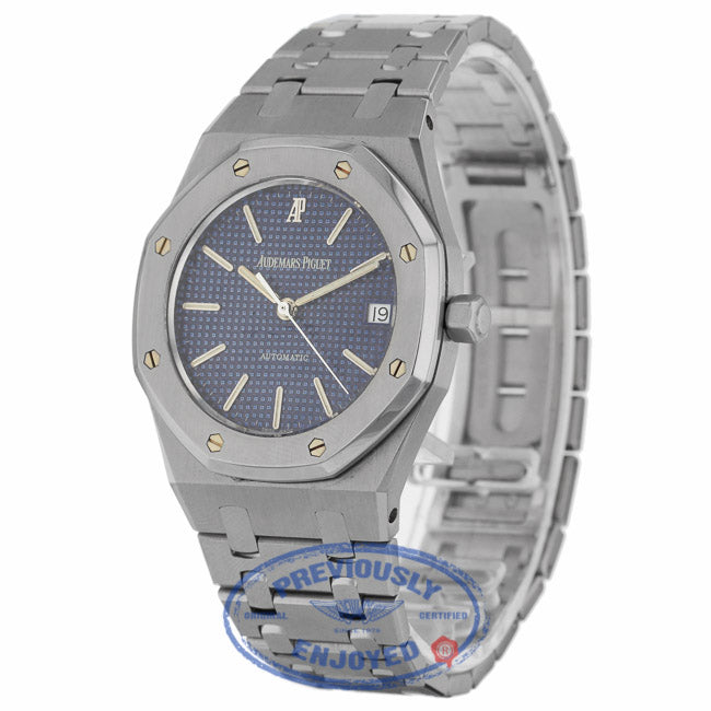 Audemars Piguet Royal Oak Auto 39mm Stainless Steel Blue Checkard Dial 14790ST.OO.0789ST.08 RZ7HJF - Beverly Hills Watch Company
