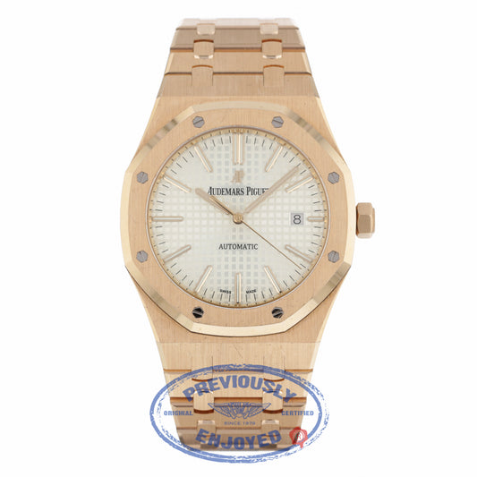 Audemars Piguet Royal Oak 41MM Rose Gold Silver Dial 15400OR.OO.1220OR.02 NPTCNC - Beverly Hills Watch Company