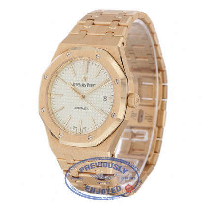 Audemars Piguet Royal Oak 41MM Rose Gold Silver Dial 15400OR.OO.1220OR.02 NPTCNC - Beverly Hills Watch Company
