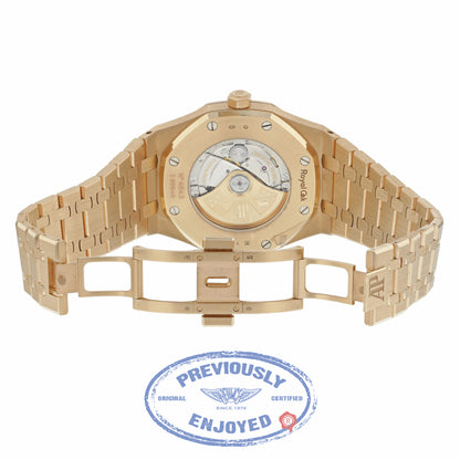 Audemars Piguet Royal Oak 41MM Rose Gold Silver Dial 15400OR.OO.1220OR.02 NPTCNC - Beverly Hills Watch Company