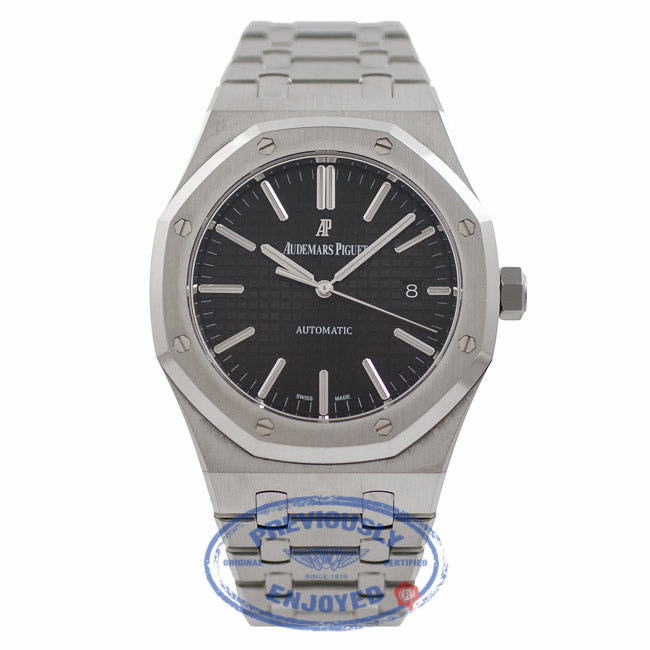 Audemars Piguet Royal Oak 41MM Stainless Steel Black Dial 15400ST.OO.1220ST.01 PZDUG2 - Beverly Hills Watch Company Watch Store